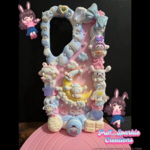 Dreamy Moon Cinnamoroll Flatback Application Decoden Phone Case (Any Phone Model)