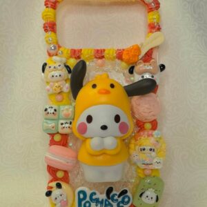 Fun Pochacco Flatback Application Decoden Phone Case (Any Phone Model)
