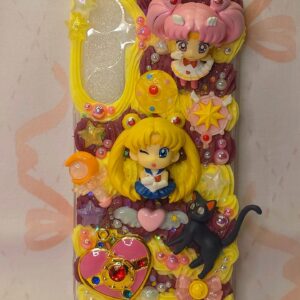 Sailor Moon & Chibi Moon Full Coverage Decoden Phone Case (Any Phone Model)