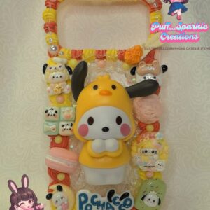 Fun Pochacco Flatback Application Decoden Phone Case (Any Phone Model)