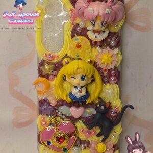 Sailor Moon & Chibi Moon Full Coverage Decoden Phone Case (Any Phone Model)