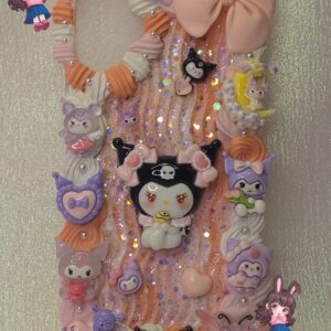 Pink Kuromi Flatback Application Decoden Phone Case (Any Phone Model)