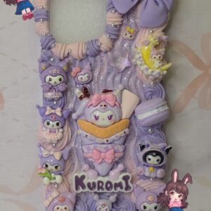 Purple Kuromi Flatback Application Decoden Phone Case (Any Phone Model)