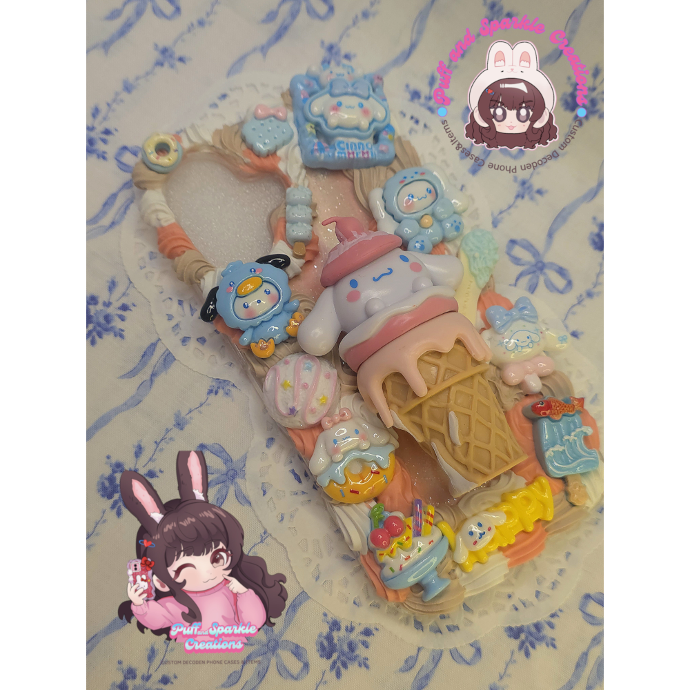 Dessert Cinnamoroll Flatback Application Decoden Phone Case (Any Phone Model) - Image 2