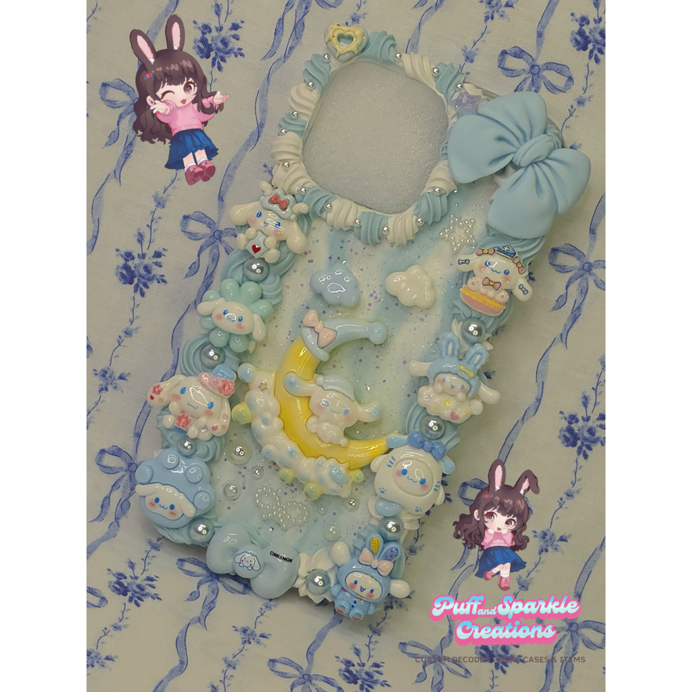 Moon Cinnamoroll Flatback Application Decoden Phone Case (Any Phone Model) - Image 4