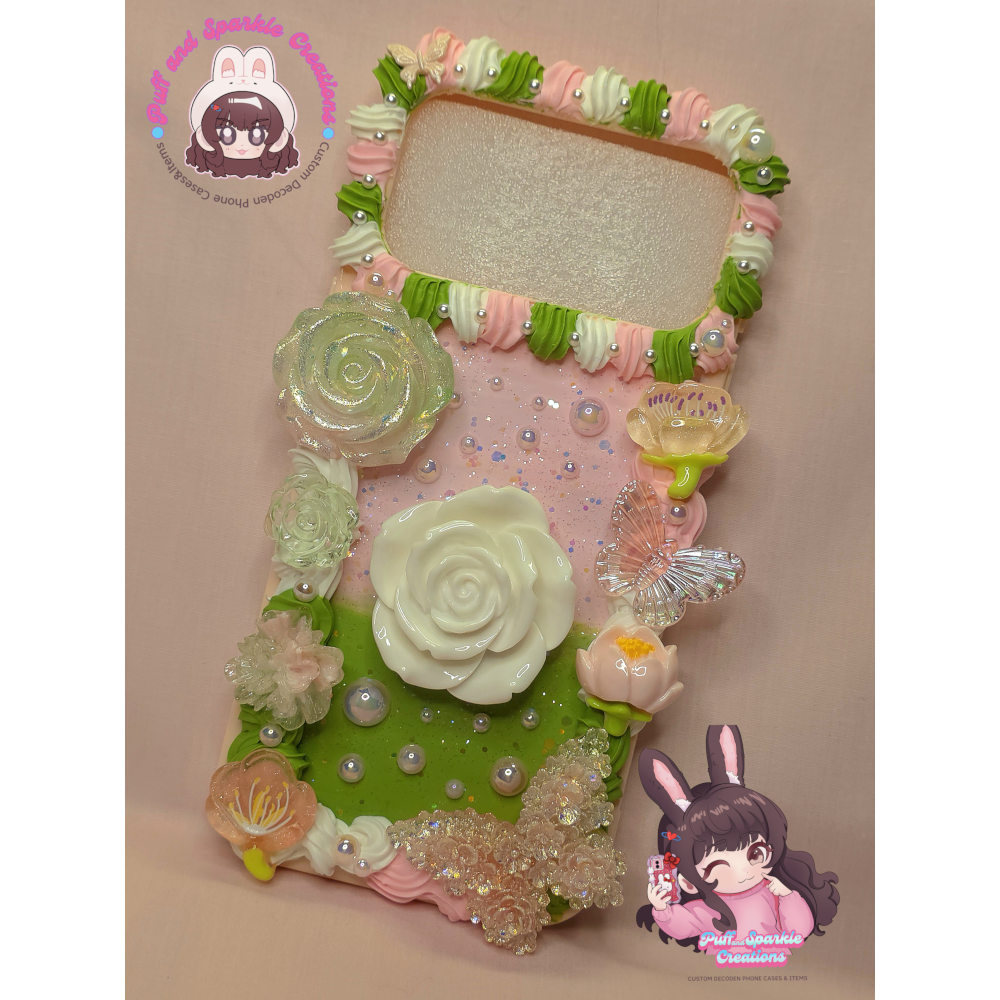 Flower Green Nature Flatback Application Decoden Phone Case (Any Phone Model) - Image 3