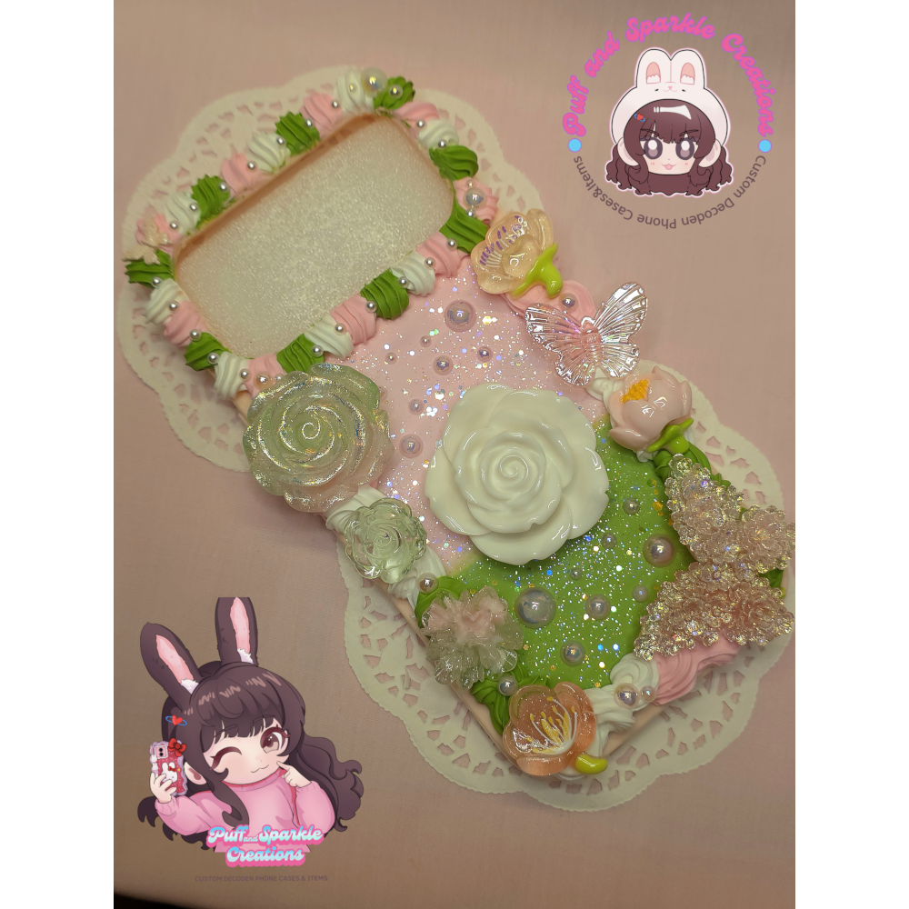 Flower Green Nature Flatback Application Decoden Phone Case (Any Phone Model) - Image 2
