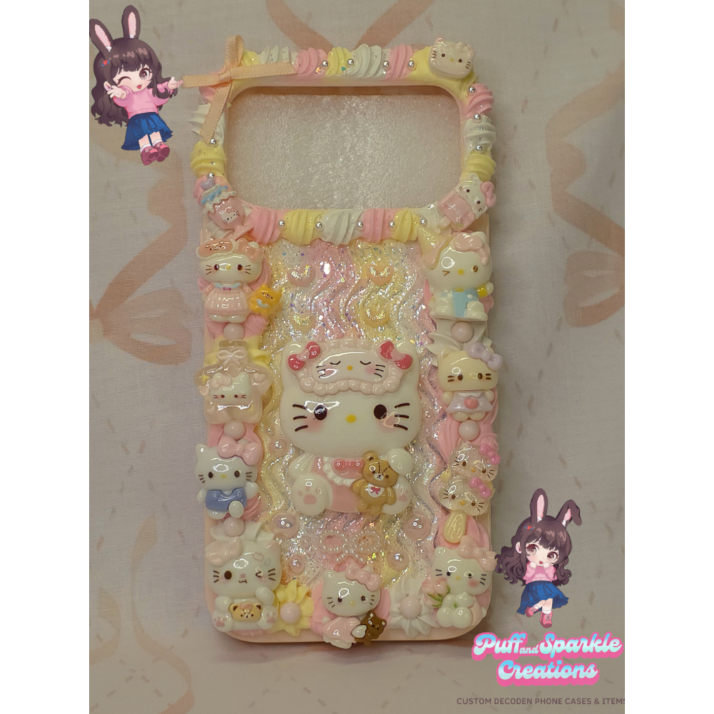 Spring Hello Kitty Flatback Application Decoden Phone Case (Any Phone Model)