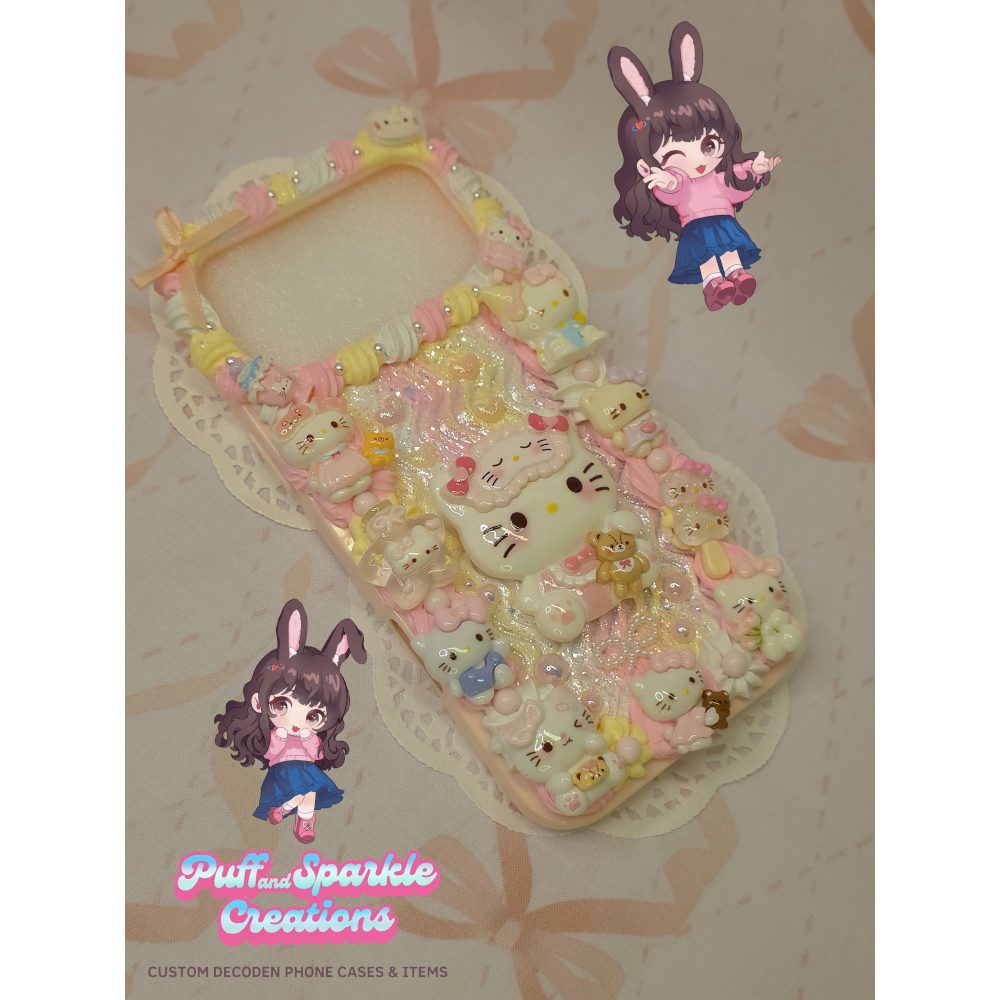 Spring Hello Kitty Flatback Application Decoden Phone Case (Any Phone Model) - Image 2