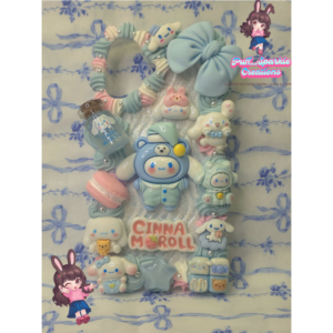 Sky Blue Cinnamoroll Flatback Application Decoden Phone Case (Any Phone Model)