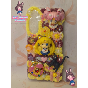 Sailor Moon & Chibi Moon Full Coverage Decoden Phone Case (Any Phone Model)