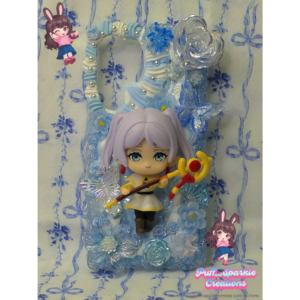 Blue Flower Frieren Flatback Application Decoden Phone Case (Any Phone Model)
