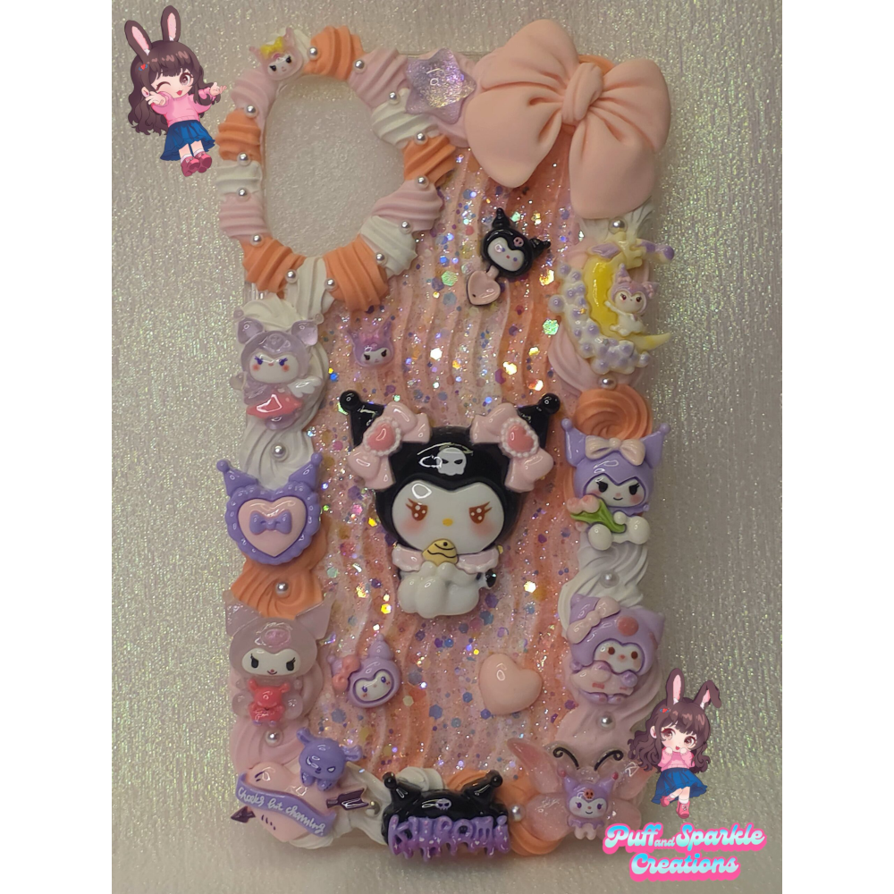 Pink Kuromi Flatback Application Decoden Phone Case (Any Phone Model)