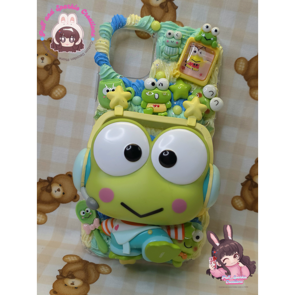 Keroppi Full Coverage Application 3D Figure Decoden Phone Case (Any Phone Model) - Image 3
