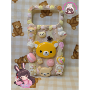 Korilakkuma Flatback Application Decoden Phone Case (Any Phone Model)