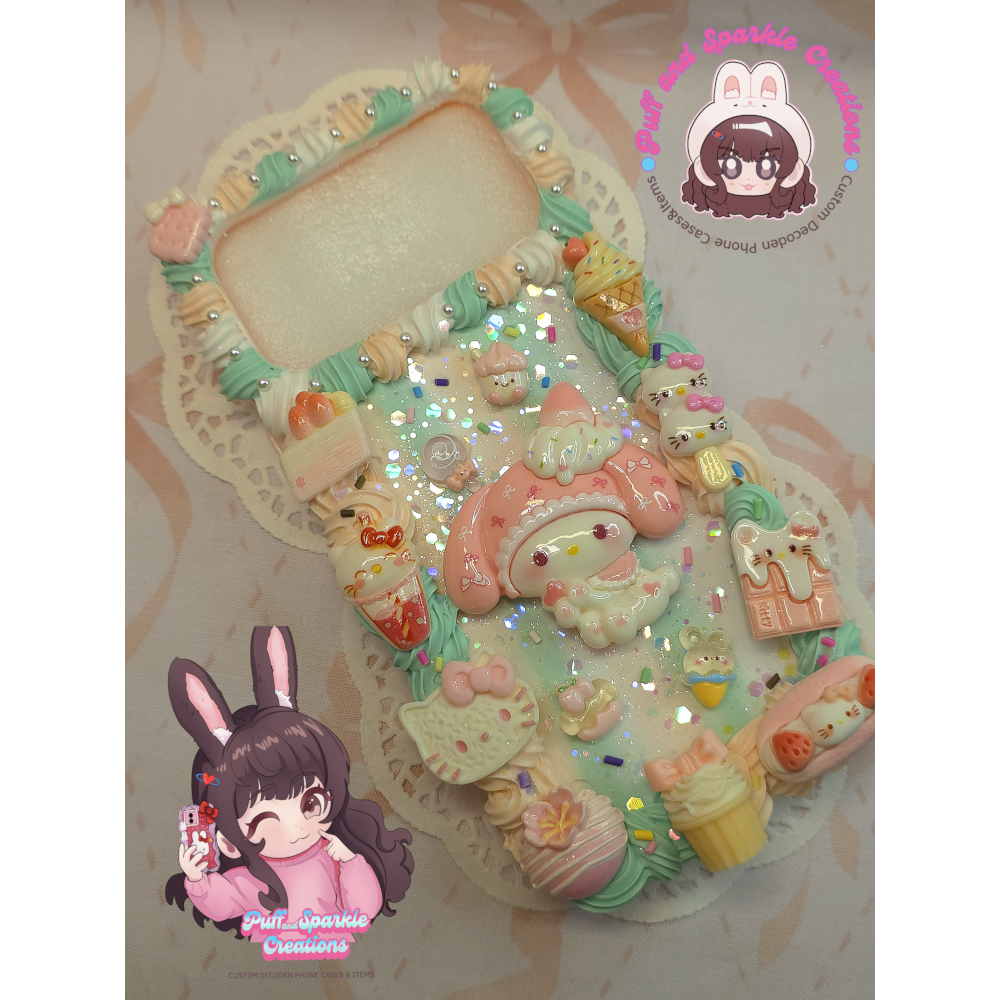 My Melody Desserts Flatback Application Decoden Phone Case (Any Phone Model) - Image 2