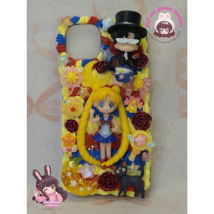 Sailor Moon & Tuxedo Mask Full Coverage Decoden Phone Case (Any Phone Model)