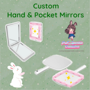 Custom Decoden Hand or Pocket Mirror