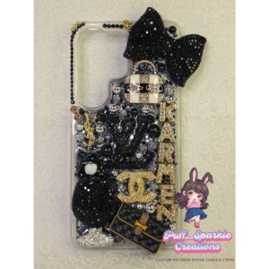 Black and Gold Themed DecoBling XXL Resin Phone Case (Any Phone Model)