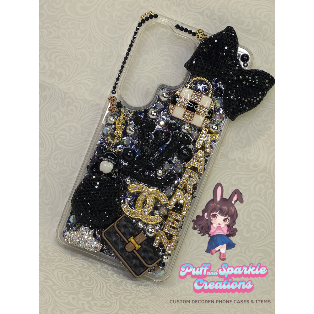 Black and Gold Themed DecoBling XXL Resin Phone Case (Any Phone Model) - Image 2