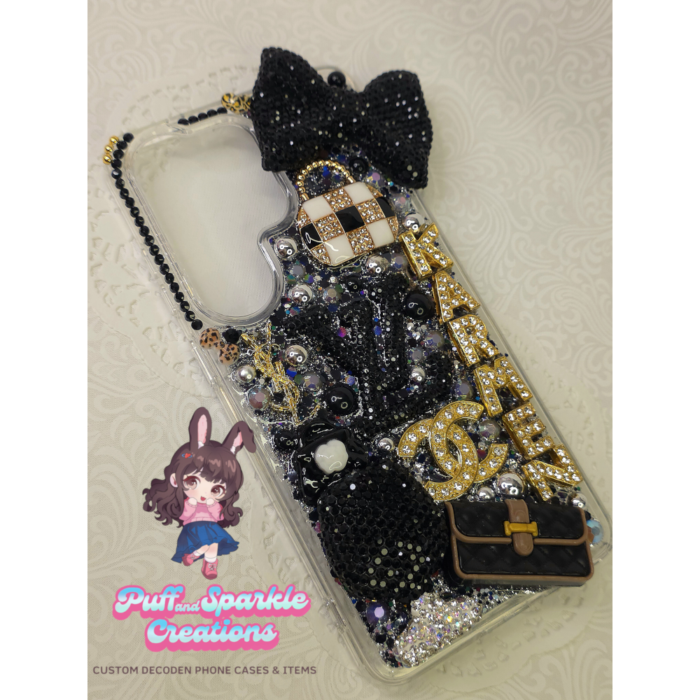 Black and Gold Themed DecoBling XXL Resin Phone Case (Any Phone Model) - Image 3