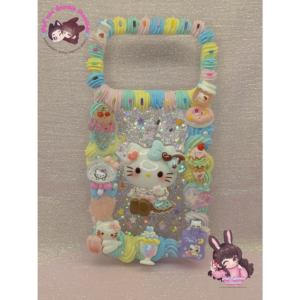 Mint Clear Hello Kitty Flatback Application Decoden Phone Case (Any Phone Model)