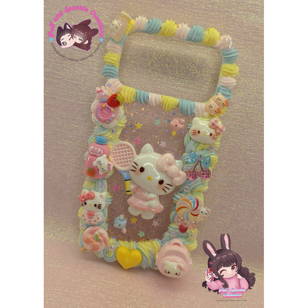Tennis Hello Kitty Flatback Application Decoden Phone Case (Any Phone Model) - Image 2