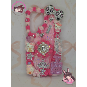 Pink Rinestone Flatback Application Decoden Phone Case (Any Phone Model)