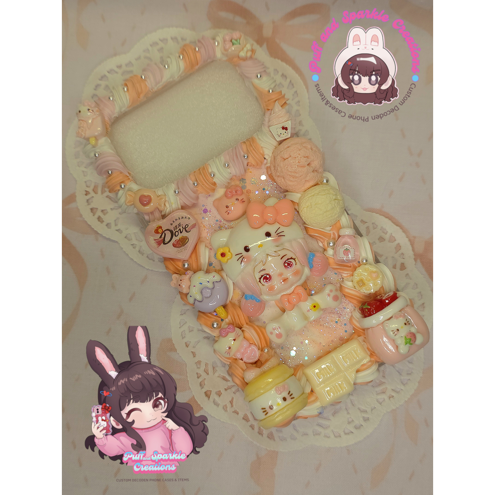 Skullpanda x Hello Kitty Flatback Application Decoden Phone Case (Any Phone Model) - Image 3