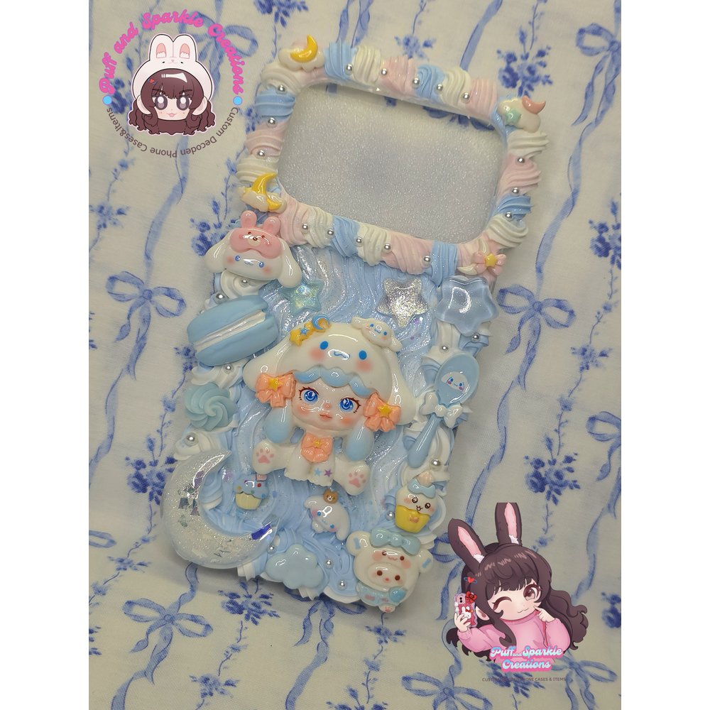 Skullpanda x Cinnamoroll Flatback Application Decoden Phone Case (Any Phone Model) - Image 3