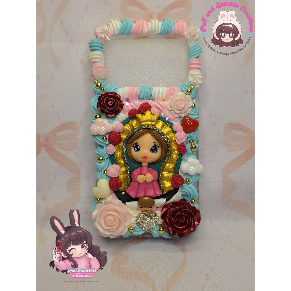 Virgencita Flatback Application Decoden Phone Case (Any Phone Model)