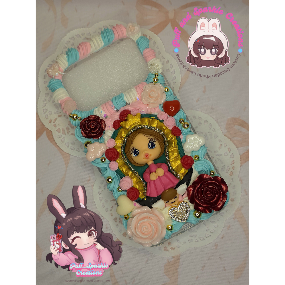 Virgencita Flatback Application Decoden Phone Case (Any Phone Model) - Image 3